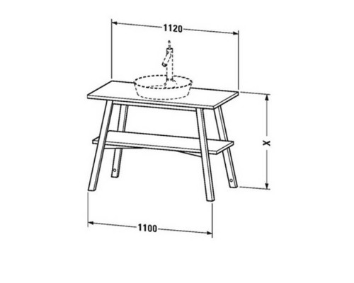 Duravit Cape Cod Консоль 112х82.5x57см., деревянная напольная с 1 полкой, с раковиной на 1 отв., цвет: Граб с раковиной. CC953208181, 2340460000 Duravit Cape Cod Консоль 112х82.5x57см., деревянная напольная с 1 полкой, с раковиной на 1 отв., цвет: Граб с раковиной. CC953208181, 2340460000