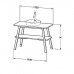 Duravit Cape Cod Консоль 112х82.5x57см., деревянная напольная с 1 полкой, с раковиной на 1 отв., цвет: Граб с раковиной. CC953208181, 2340460000