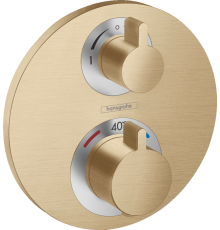 Термостатический смеситель Hansgrohe Ecostat S 15758140 для душа, шлифованная бронза