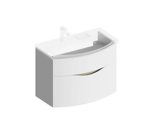Kerama Marazzi Riva Тумба подвесная 80см, с раковиной, цвет: белый матовый. RV.wb.80,  RV.80\WHT.M
