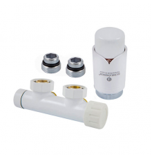 Узел подключения Schlosser DUO-PLEXугловой, правый 3/4 x М22x1,5 + 2 Ниппеля 1/2x3/4, Белый 602100001