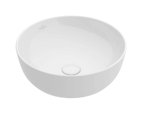 VilleroyBoch Artis Раковина 43х43х12.5см., накладная, без отв., без перелива, TitanCeram, цвет: альпийский белый. 41794301