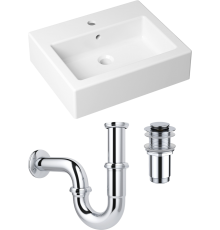 Комплект Раковина Lavinia Boho Bathroom Sink 33311014 + Донный клапан Wellsee Drainage System 182134000 хром + Сифон 182102000 хром