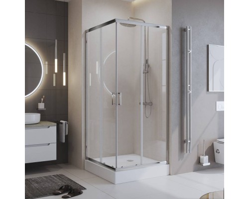 Душевой уголок BelBagno Uno 195 A 2 80 C Cr стекло прозрачное