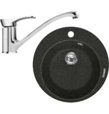 Комплект Мойка Lava R1 basalt + Смеситель SG04 CR chrome