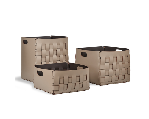 ADJ Корзинка Bottega, 25x25xH20 см., цвет: капучино/шоколад. 1044.04/06 ADJ Корзинка Bottega, 25x25xH20 см., цвет: капучино/шоколад. 1044.04/06
