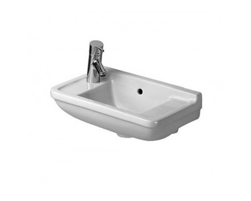Duravit Starck 3 Раковина 50x26 см, 1 отв., Sx, с переливом, цвет: белый. 0751500009,  0865180000