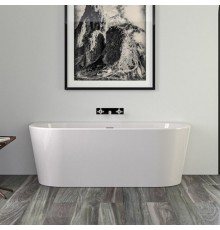 Knief Wall XS Ванна акриловая пристенная 165x75x58см, щелевой перелив SLOT, цвет: белый. 0100-255(06S)