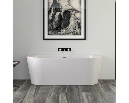 Knief Wall XS Ванна акриловая пристенная 165x75x58см, щелевой перелив SLOT, цвет: белый. 0100-255(06S)