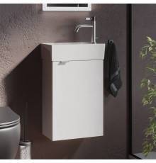 Тумба с раковиной Sancos Mini 35 R подвесная, белый глянец