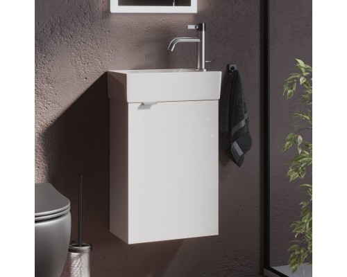 Тумба с раковиной Sancos Mini 35 R подвесная, белый глянец Тумба с раковиной Sancos Mini 35 R подвесная, белый глянец