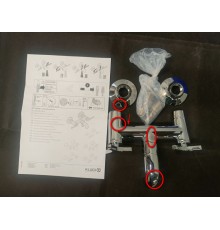 SaleKludi205400539 Nova Fonte Déco Смеситель для ванны, Керамика 90°, 23 л/мин Sale205400539_1074