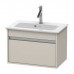 Duravit Ketho Тумба подвесная, 60x38.5х41см., с раковиной, 1 выдв. ящик, цвет: cеро-коричневый. KT642209191,  2342630000