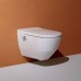 Laufen Cleanet Navia Унитаз-биде подвесной 58х37х38см, безободковый в комплекте с сиденьем, микролифт, цвет: белый. 8.2060.1.400.000.1