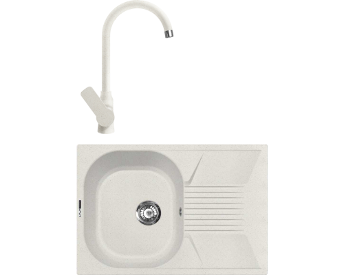 Комплект Мойка кухонная Lava L2.LAT latte + Смеситель SG07 LAT latte