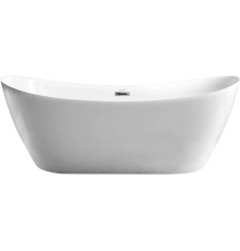 Овальная ванна акриловая Ceruttispa NEMI170II 170x75 см, белая, с каркасом, отдельностоящая, со сливом-переливом, с донным клапаном