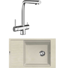 Комплект Мойка кухонная Lava L9.CRE crema + Смеситель SG14 CR chrome
