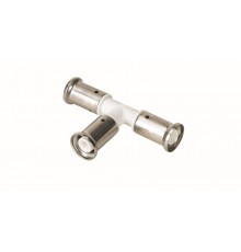 Тройник-пресс равнопроходный Henco 20x20x20 белого цвета. 9PKW-202020
