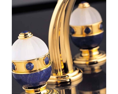 THG Cheverny Lapis Lazuli Смеситель для раковины, 3 отв., цвет: золото/лазурит. A1T-F01-151 THG Cheverny Lapis Lazuli Смеситель для раковины, 3 отв., цвет: золото/лазурит. A1T-F01-151