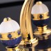 THG Cheverny Lapis Lazuli Смеситель для раковины, 3 отв., цвет: золото/лазурит. A1T-F01-151