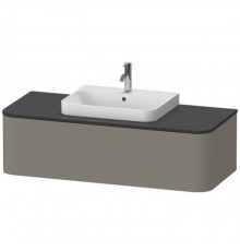 Duravit Happy D.2 Plus Тумба подвесная 130x48х35.4см, с раковиной и 1 ящиком, цвет: stone grey satin matt. 2318600000,  HP4932M9292,  HP031KM8080