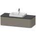Duravit Happy D.2 Plus Тумба подвесная 130x48х35.4см, с раковиной и 1 ящиком, цвет: stone grey satin matt. 2318600000,  HP4932M9292,  HP031KM8080