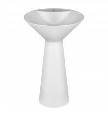 Gessi Cono Раковина 46х90 см, 1 отв., напольная, Cristalplant, без перелива, слив в стену, с сифоном, цвет: матовый белый. 45907#521