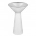 Gessi Cono Раковина 46х90 см, 1 отв., напольная, Cristalplant, без перелива, слив в стену, с сифоном, цвет: матовый белый. 45907#521