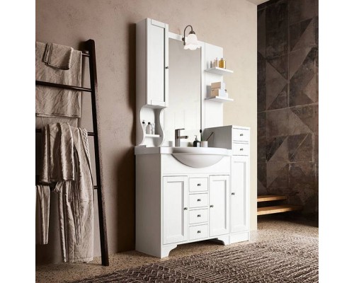 Eban Style Шкафчик подвесной 102х23х16см, с открытой полочкой, SX, цвет: белый. FPNSG023SB*1 Eban Style Шкафчик подвесной 102х23х16см, с открытой полочкой, SX, цвет: белый. FPNSG023SB*1
