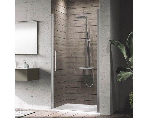 Novellini Young Душевая дверь правая/левая 77-81х200см., для ниши, распашная, стекло, цвет: хром. Y21B77-1K