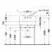 Duravit Vero Консоль металлическая 60x47см, с раковиной на 3 отв. под смеситель, напольная, цвет: белый/хром. 0030631000,  0453600025