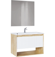 Мебель для ванной комнаты Jorno Tossony 90 сонома светлая, белый