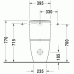Duravit Me by Starck Унитаз-моноблок 37х65см., слив универсальный, с креплениями, цвет: белый/хром. 2170090000,  0938100005