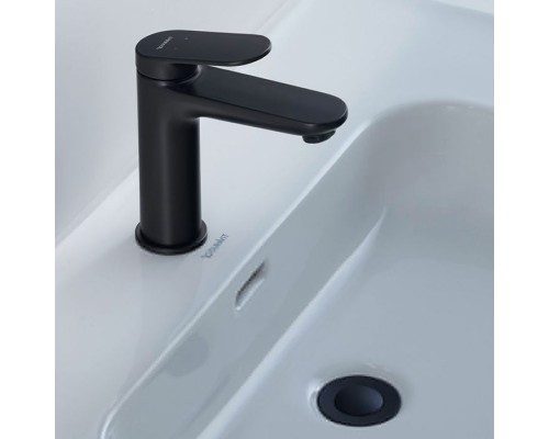 Duravit Wave Смеситель для раковины, 1 отв., с донным клапаном, цвет: черный матовый. WA1020001046