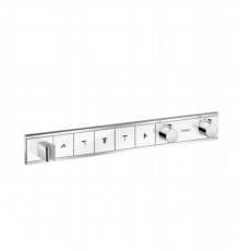 Hansgrohe RainSelect Смеситель для душа, термостатический, 5 источника, СМ, внешняя часть, цвет: хром/белый. 15358400