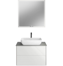 Мебель для ванной комнаты KERAMA MARAZZI Plaza Modern 80, с двумя ящиками, белая