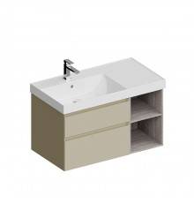 Kerama Marazzi Cubo Тумба подвесная 90см, левая, цвет: лимо матовая. CUB.90Lh\LIM