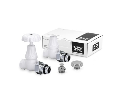 Комплект SR Rubinetterie серия Floral Old Style 1/2 прямой цвет белый K338-1500VC0A