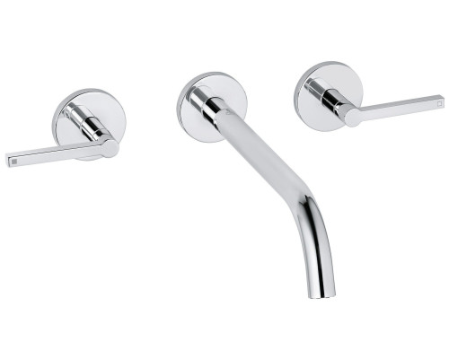 Kludi 20 146 0515 Nova Fonte Puristic Смеситель для раковины 240 мм, настен., на 3 отв., 90°, Компле 201460515
