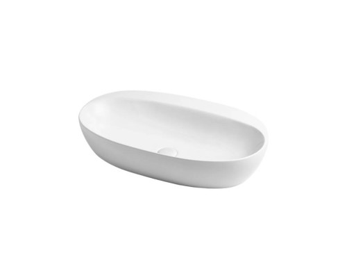 Azzurra Elegance Circle Раковина накладная, 70x42xH14 см, без отв., без перелива, цвет: Bianco lucido. ELLA070420C0BI/(ECI70 bi)*0