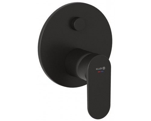Kludi 327593975 X1 встраиваемый смеситель для ванны и душа, черный матовый 327593975