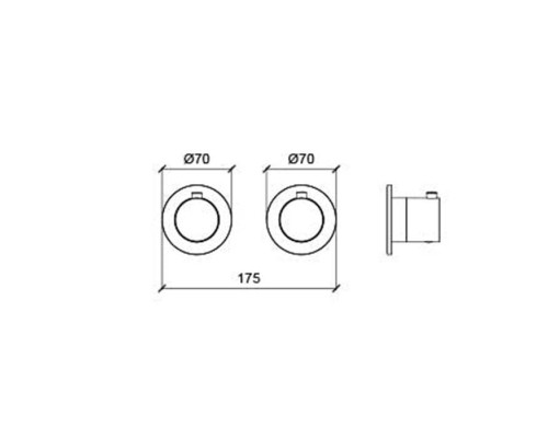 Almar Modular Смеситель для душа, встраиваемый, термостатический, с переключателем на 2-3 положения, цвет: оружейный металл брашированный PVD. E180132.GM
