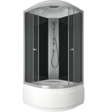 Душевая кабина Bauedge Bau Dream SB0009 профиль матовый черный, стекло тонированное