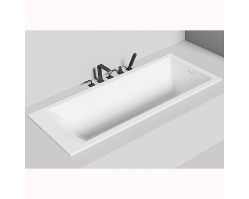 Salini Cascata KIT Ванна встраиваемая, с прямоугольной чашей, 170х75х60см, регулируемые ножки, донный клапан UpDown, сифон S-Stone, цвет: белый матовый. 104323M