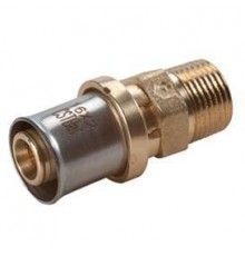 Переходник, Giacomini, RM107, Н, 1/2, 16 x 2, латунь, для труб GIACOTHERM, GIACOFLEX, многослойных и полибутиленовых
