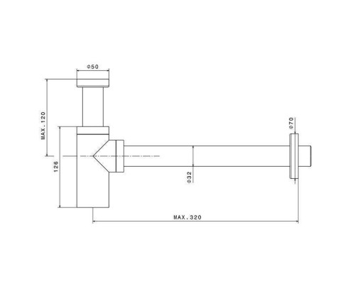 Newform X-STEEL 316 Сифон для раковины под донный клапан, L=300 мм цвет: PVD Brushed copper bronze. 244X.59.067 Newform X-STEEL 316 Сифон для раковины под донный клапан, L=300 мм цвет: PVD Brushed copper bronze. 244X.59.067