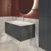 TW Shape комплект подвесной мебели 102х52см, с раковиной, с 1 выдвиж. ящиком с механизмом push-to-open, цвет: серый матовый RAL7016. SHAP100-G+547001*1