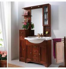 EBAN Eleonora Modular  Комплект мебели 107 см (пенал слева), напольный, цвет: noce. FAC07PO,  FBSEL086-N noce*6,  FPLFL082-B*1,  FCPLS107DNnoce*1,  FKMGD---SN new*3