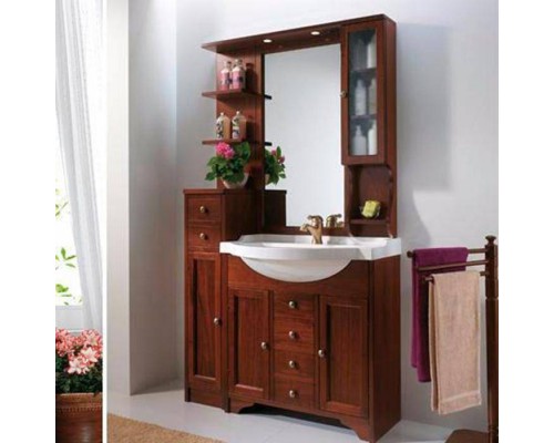 EBAN Eleonora Modular Комплект мебели 107 см (пенал слева), напольный, цвет: noce. FAC07PO, FBSEL086-N noce*6, FPLFL082-B*1, FCPLS107DNnoce*1, FKMGD---SN new*3 EBAN Eleonora Modular Комплект мебели 107 см (пенал слева), напольный, цвет: noce. FAC07PO, FBSEL086-N noce*6, FPLFL082-B*1, FCPLS107DNnoce*1, FKMGD---SN new*3