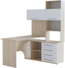 Компьютерный стол Сокол-Т КСТ-14 1П дуб сонома, белый